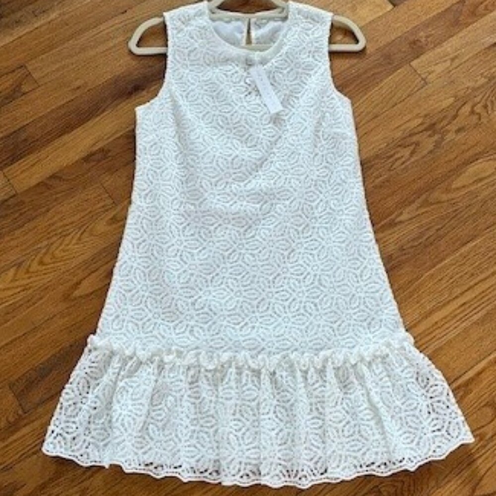 NWT Beautiful Trina Turk White Lace Mini Dress, Size 2